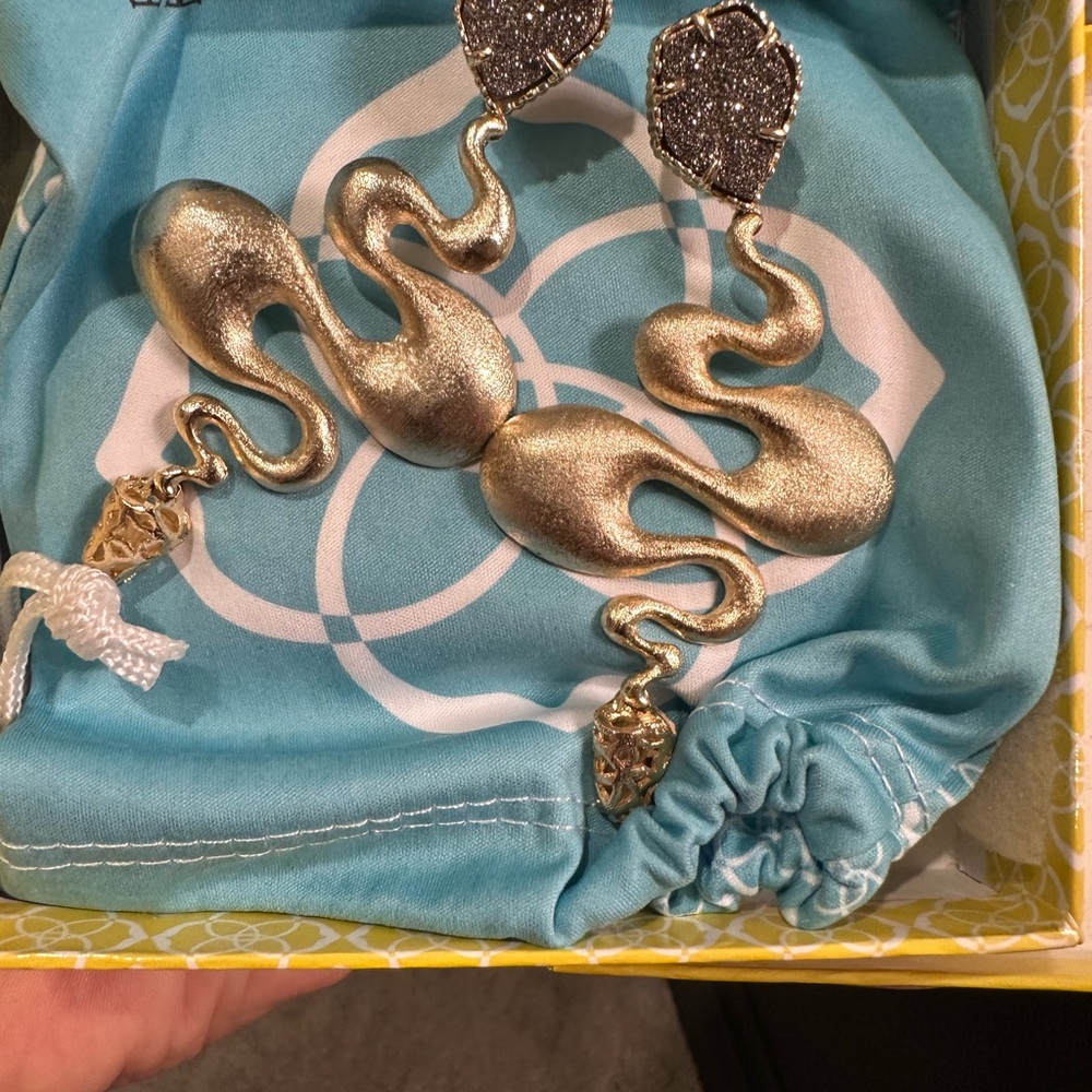 Kendra Scott Silver Snake Earrings